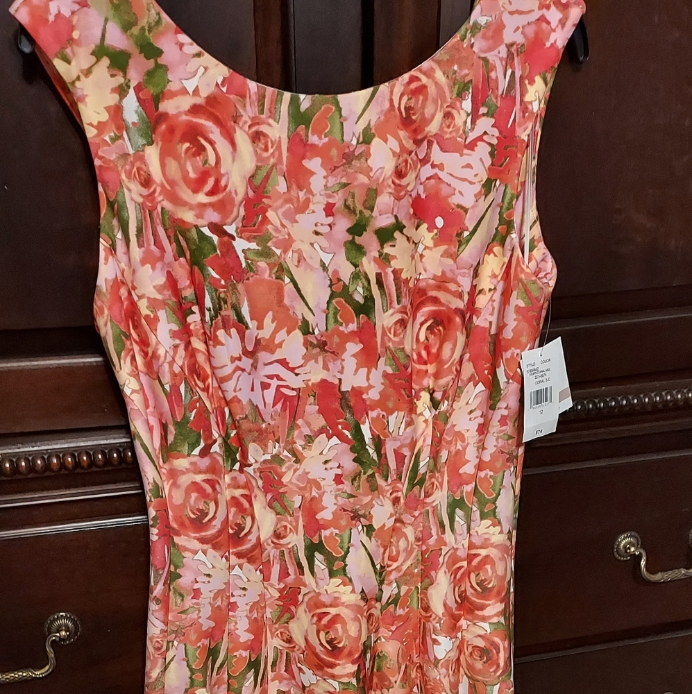 Pink and White flowered dress